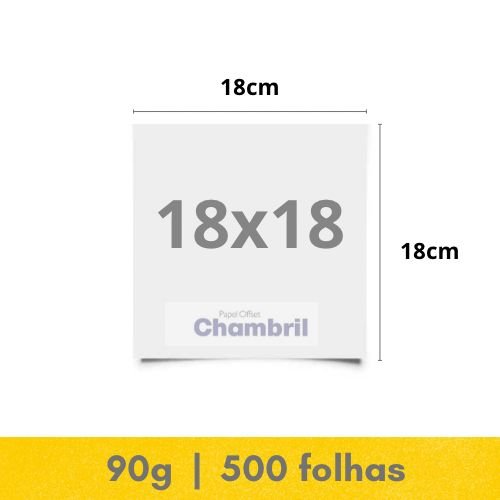 Papel Offset Chambril – 18x18cm – 90g – 500fls