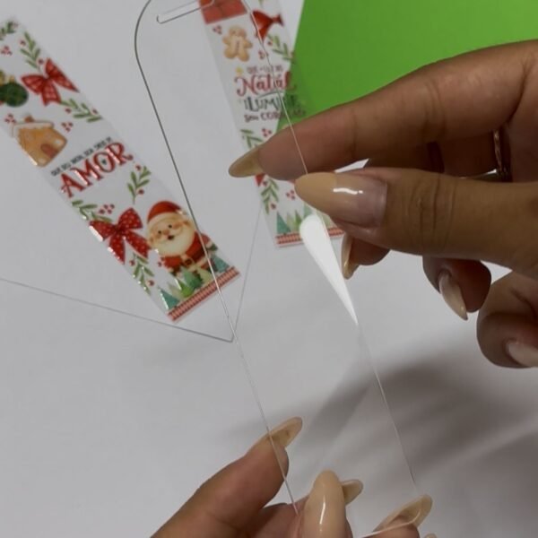 Marcador de Página Acrílico Transparente (5un) 14x3cm