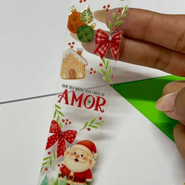 DTF UV Adesivo Natalino - Para Marcador Acrílico - 1un (MODELO 02)