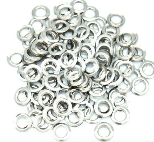 Arruela Alumínio (Nº 54) – Cor Prata (Aprox. 100 unidades)