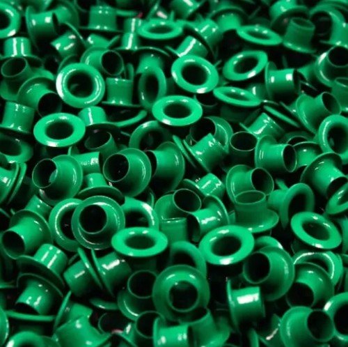 Ilhós Alumínio (Nº 54) – Cor Verde Bandeira (Aprox. 100 unidades)