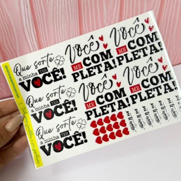 DTF UV Adesivo Dia dos Namorados 04 – CARTELA 12x17cm
