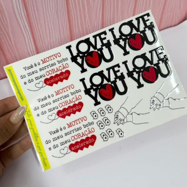 DTF UV Adesivo Dia dos Namorados 03 – CARTELA 12x17cm