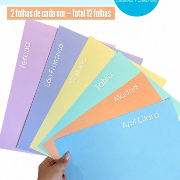 Kit Papéis Coloridos Baby - 12fls - A4