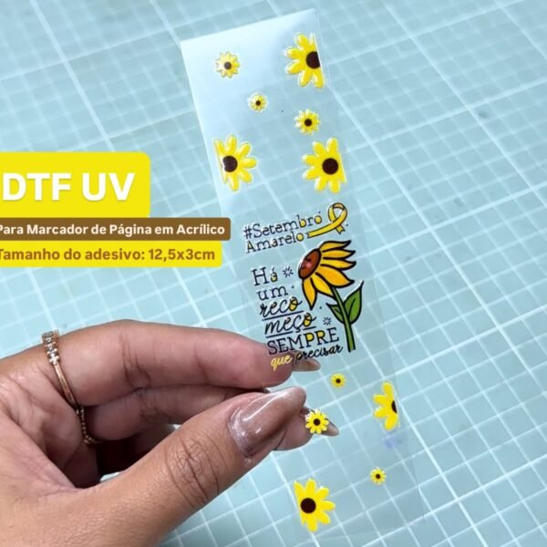 DTF UV Adesivo ‘Há um recomeço...’ – Para Marcador Acrílico – 1un SETEMBRO AMARELO