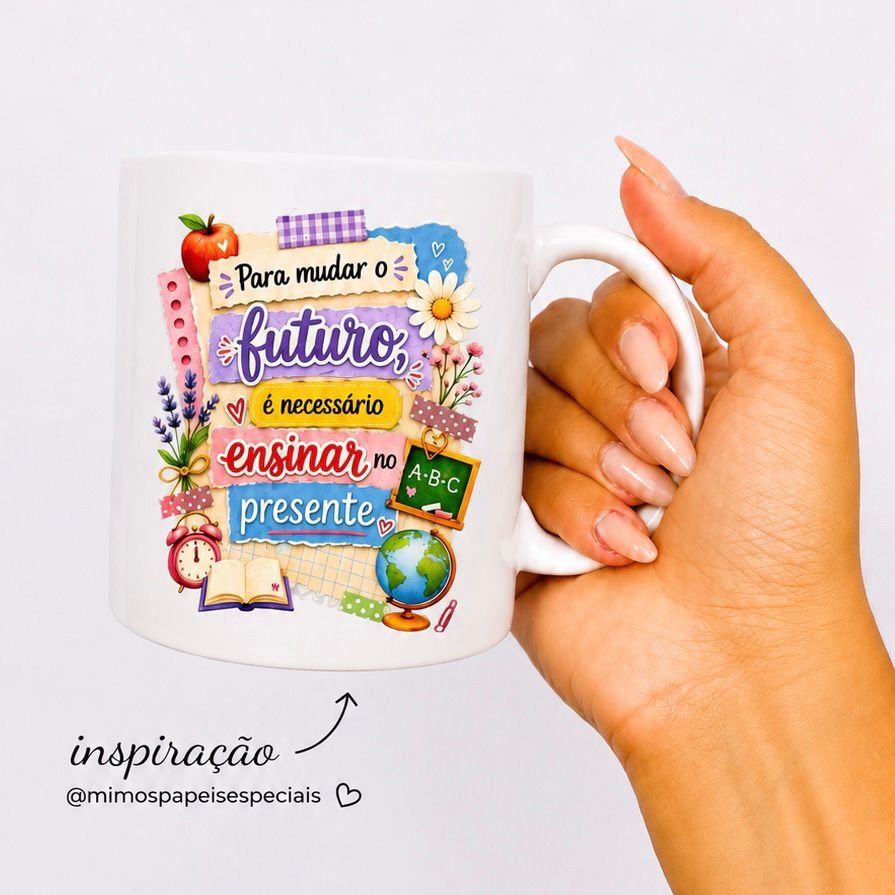 DTF UV PARA CANECA ‘Para mudar o futuro...’ – UNIDADE - Imagem 2