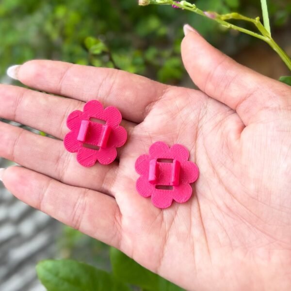 Passante Prendedor de Caneta Bic FORMATO FLOR – ROSA ESCURO 2 UND