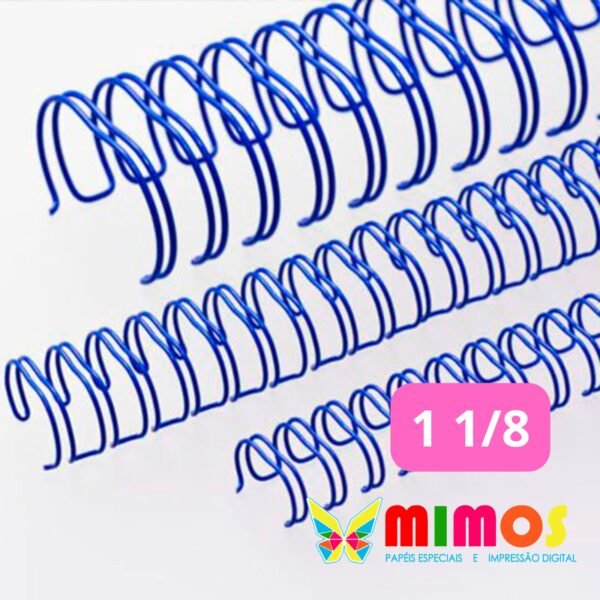 Wire-O -1 1/8 – 2×1 – 23 anéis – AZUL BIC