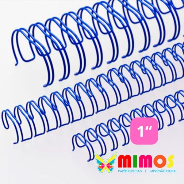 Wire-O – 1″ – 2×1 – 23 anéis – AZUL BIC