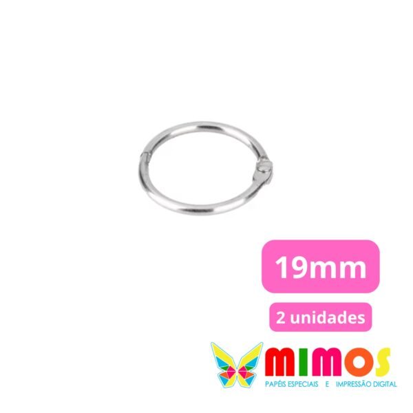 Argola Articulada 19mm - PRATA - 2 UNIDADES